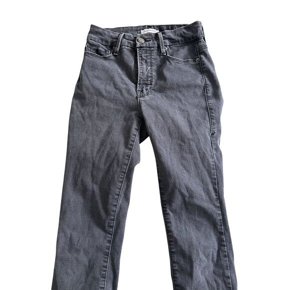 GOOD AMERICAN Womens Gray Wash Skinny Jeans Size 25” - Picture 2 of 5